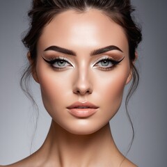 Fototapeta premium A beautiful face with perfect makeup
