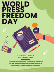 World Press freedom day . May 3 vector illustration for Flyer, poster, banner.