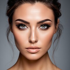 A beautiful face with perfect makeup