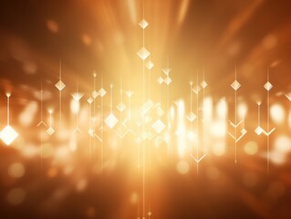 Beige glowing arrows abstract background pointing upwards, representing growth progress technology digital marketing digital artwork with copyspace 