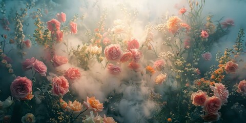 ethereal flower field