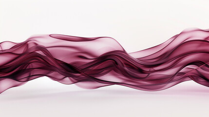 A rich maroon wave, warm and inviting, undulating smoothly over a white canvas, captured in an ultra high-definition image.