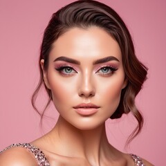Fototapeta premium A beautiful face with perfect makeup