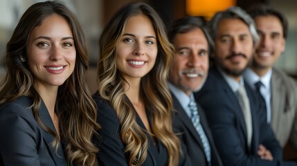 Focused and Aspiring Business Professionals in Elegant Composition