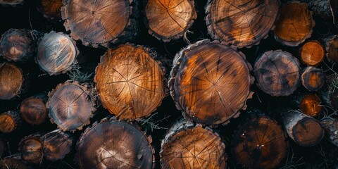 A Stack of Cut Logs