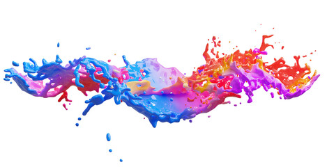 Abstract color splash. color design background, 3d illustration