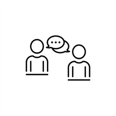 people talking icon. meeting icon. vector illustration
