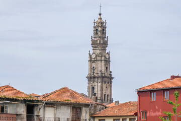 Porto bell tower Clerigos highest bell tower of Portugal.