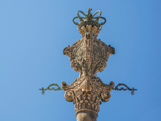 column outside Porto historic church cathedral portugal