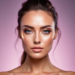 Fototapeta premium A beautiful face with perfect makeup