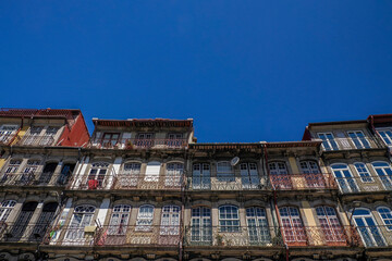 ribeira Porto old town street view building, portugal