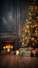 Fototapeta premium Ornate Christmas Tree with Presents