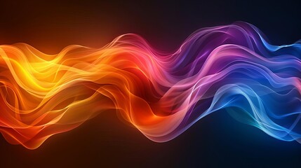 Fototapeta premium An abstract painting of vibrant, flowing colors