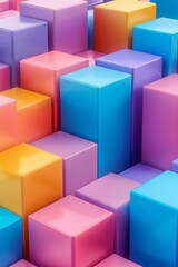 Fototapeta premium Colorful 3D Cubes