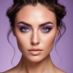 Fototapeta premium A beautiful face with perfect makeup