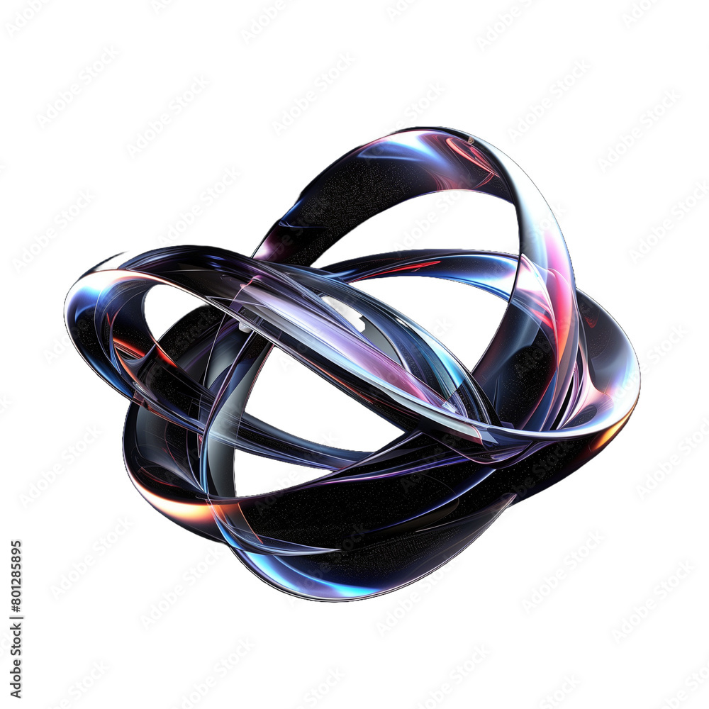 Poster abstract 3d sphere with shadow holo 3d shape render illustration