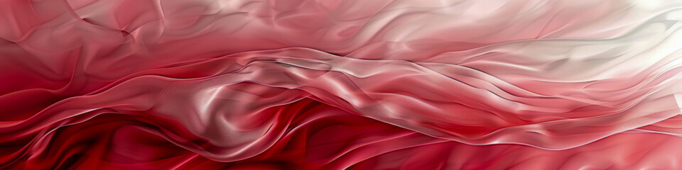 Obraz premium A red and white abstract painting of a woman's flowing hair