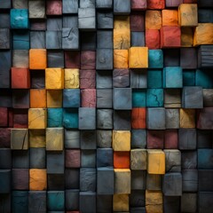 Colorful wooden blocks background