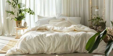 Comfy White Bedding in a Bright and Airy Bedroom
