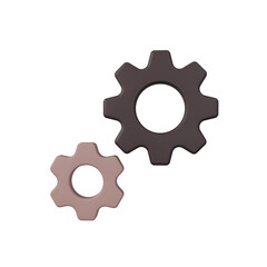 gear 3d render icon