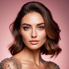 Fototapeta premium A beautiful face with perfect makeup