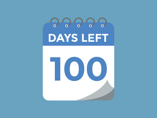 100 days to go countdown template. 100 day Countdown left days banner design. 100 Days left countdown timer