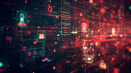 Obraz premium digital technology background. Directed stream of luminous particles. Big data visualization. technology and science,3d rendering of abstract technology background with circuit board and data flow