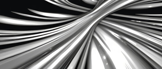 A silver and white  with a lot of lines and curves