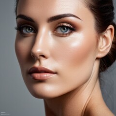 Fototapeta premium A beautiful face with perfect makeup