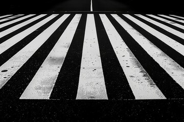 abstract perspective flat black and white stripes professional photography
