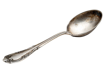 a silver spoon with a handle