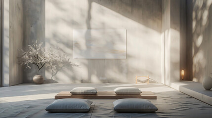 Tranquil Zen Haven: Discover Serenity in Minimalist Meditation Space