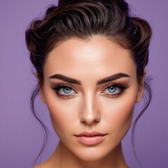 Fototapeta premium A beautiful face with perfect makeup 