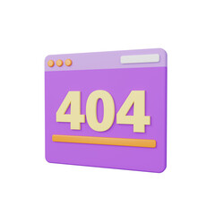 404 error 3d render icon