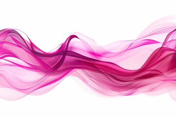 Fuchsia wave illustration, vibrant and smooth fuchsia wave on a white background.