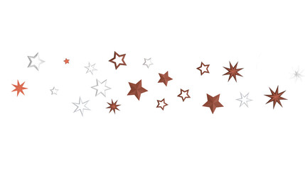 Stardust Christmas Shower: Mesmerizing 3D Illustration Depicting Descending Holiday Star Particles