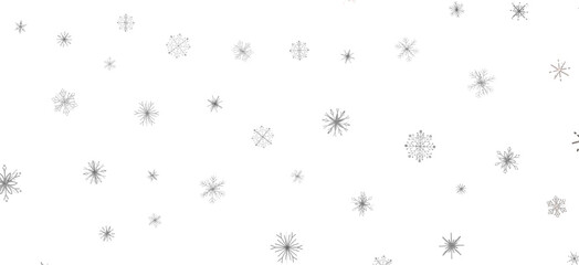 Snowflake Cascade: Mesmerizing 3D Illustration Depicting Descending Christmas Snowflakes