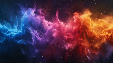 Colorful multi colored mystic starry background design