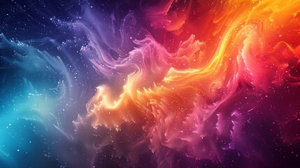 Fototapeta premium vibrant multi colored mystic splash background design