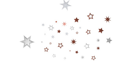 Stellar Christmas Symphony: Exquisite 3D Illustration of Falling Stars in Harmonious Motion for the Holidays