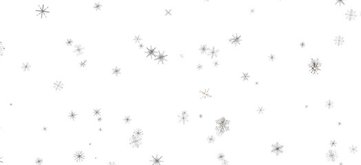 Snowflake Cascade: Mesmerizing 3D Illustration Depicting Descending Christmas Snowflakes