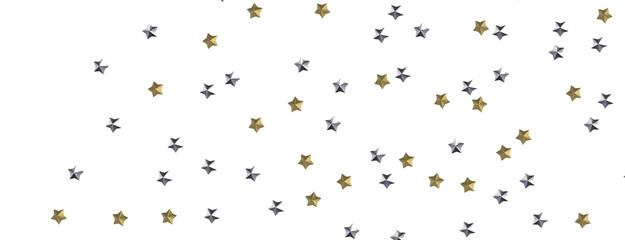 Celestial Christmas Symphony: Enthralling 3D Illustration of Falling Holiday Starbursts