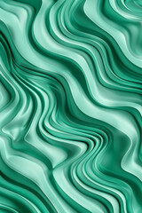 Obraz premium Jade green wavy abstract pattern, elegant and soothing, perfect for luxury spa or wellness brand visuals