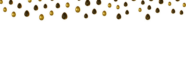 Pile of golden eggs. 3d render illustration.