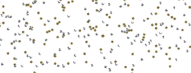 Radiant Euphoria: Lose Yourself in a 3D Gold Stars Rainfall