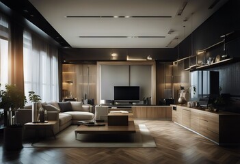 Fototapeta premium interior3d concept modern