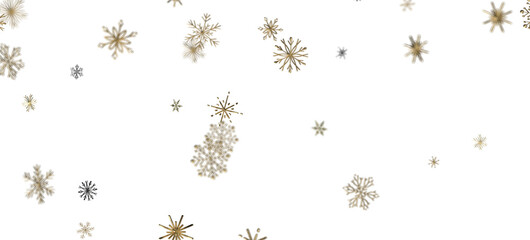 Snowflake Blizzard: Brilliant 3D Illustration Showcasing Descending Holiday Snowflakes