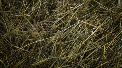 A close up of dry grass with a brownish color