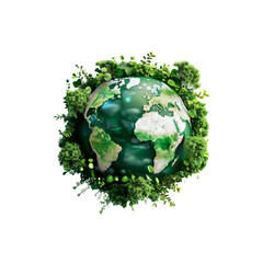 green planet earth with grass