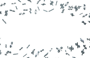 Naklejka premium percent shopping digital in 3d. background